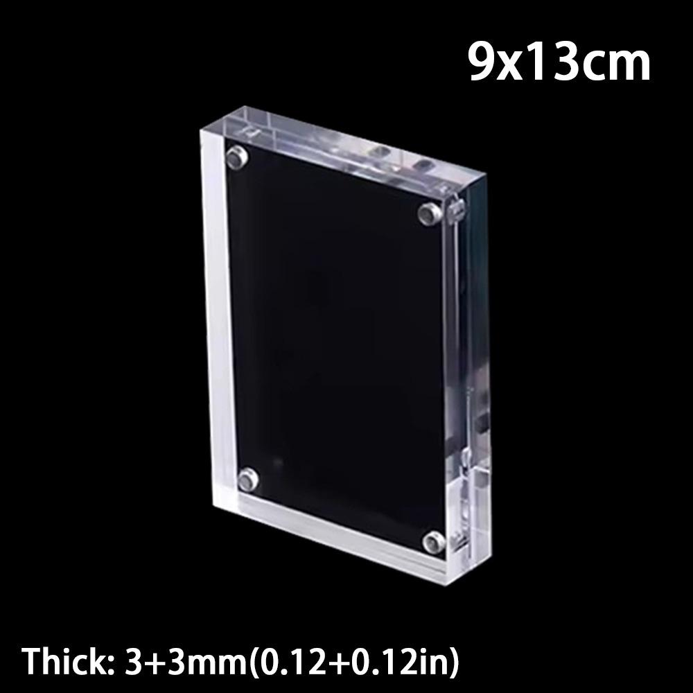 Magnetic Poster Display Stand Acrylic Fridge Magnets Photo Frame  for Room Desk Home Decoration