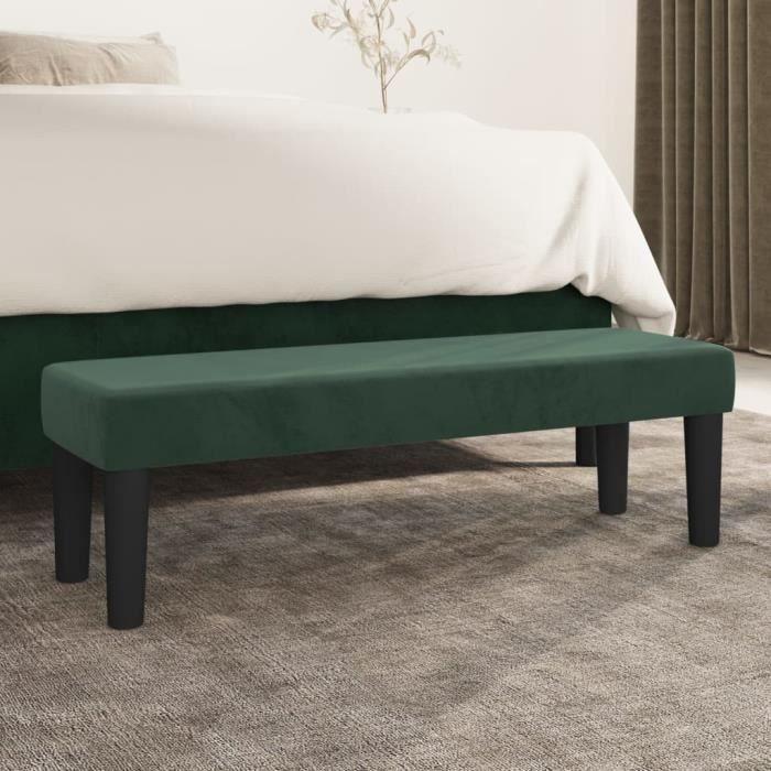 346669 vidaXL Banc Vert foncé 100x30x30 cm Velours
