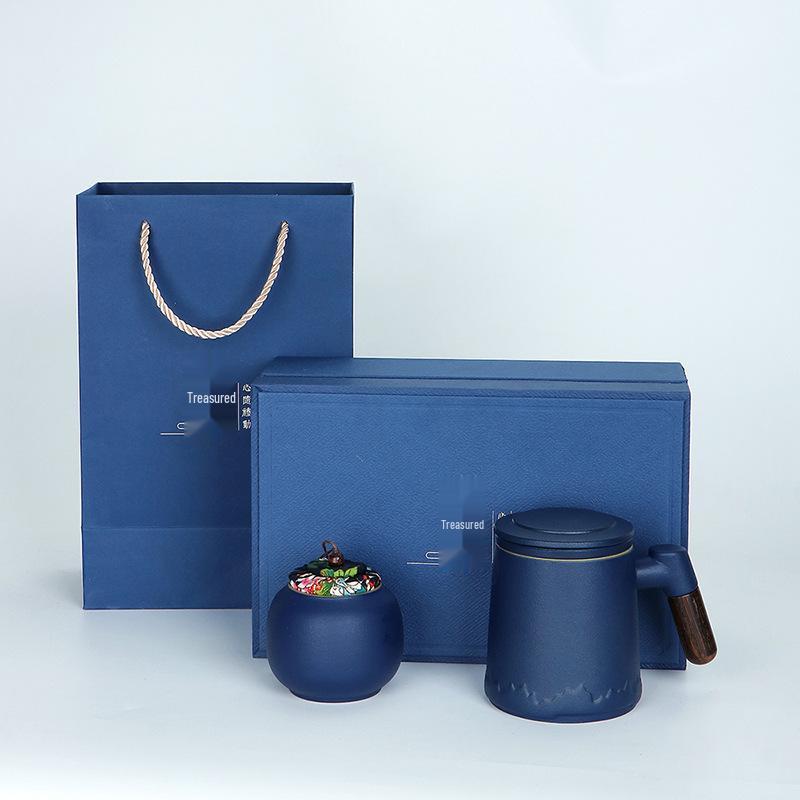 Custom Ceramic Tea and Water Mug with Filter - Office Souvenir Gift