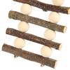 1 set Log Hamster Climbing Platform Handcrafted Wood Wooden Chewing Toy Screw Type Stable Hamster Activity Platform Golden Bear