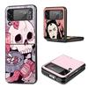 Pink Cat Skull Sorceress Witch Hard Black Cover for Samsung Galaxy Z Flip 7 6 5 4 3 5G Phone Case Flip7 Flip6 Flip5 Flip4 Flip3