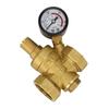DN25 Brass Adjustable Water Pressure Reducing Regulator Reducer  Gauge Meter