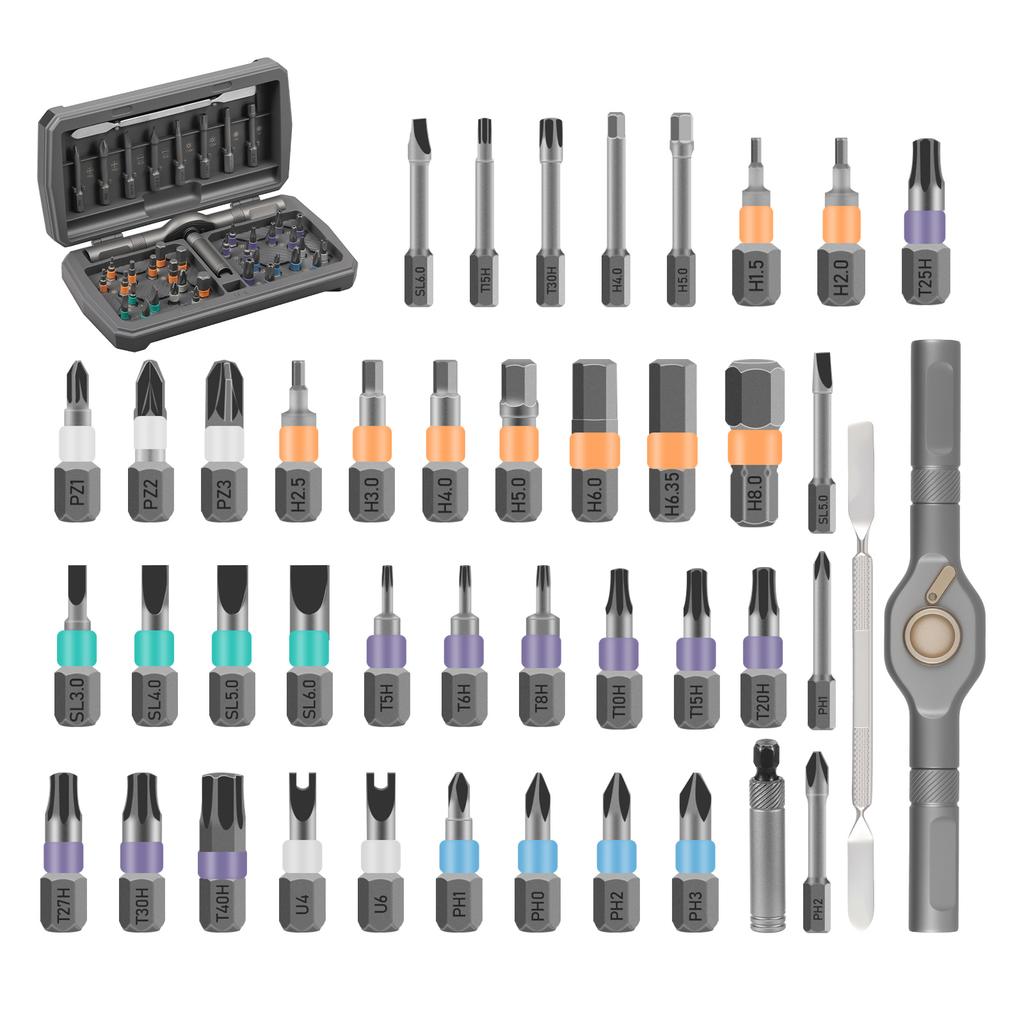 43in1 Ratchet Screwdriver Set Magnetic Screwdriver Repair Tools Set with Handle Multifunctional Screwdrivers for Assembly Repair