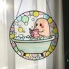 Bath-Time Ghost Reader Ornaments Cute Ghost Reading Book In A Bathtub Acrylic Hanging Suncatcher for Bathroom Window Wall Decoration