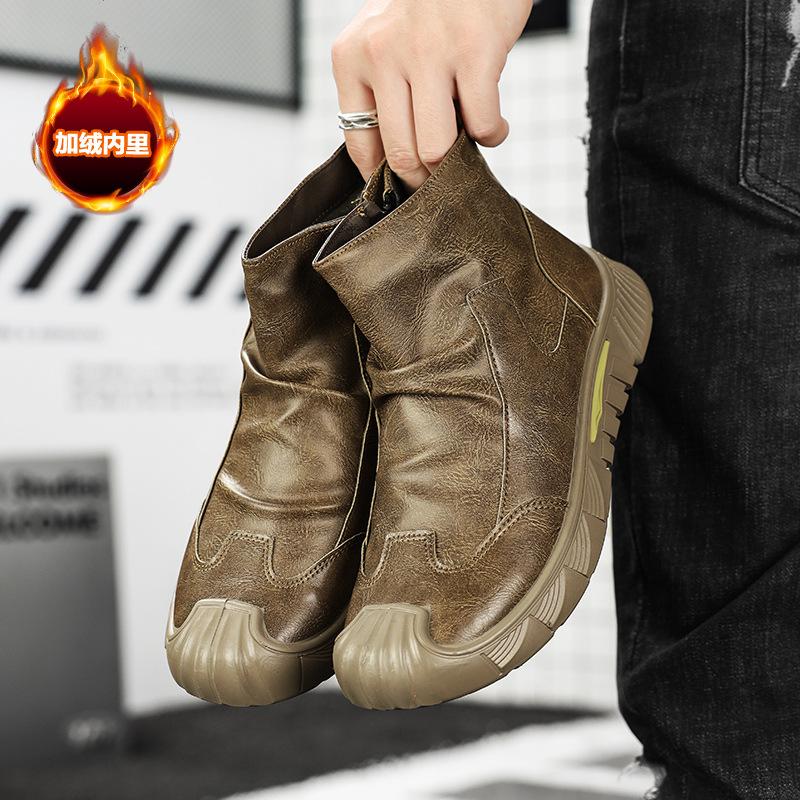 

Labor insurance men s shoes winter work non-slip and wear-resistant casual versatile outdoor work waterproof tooling Martin boots 39