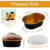 100pcs Foil Cupcake Liners Portable Heat Resistant Aluminum Cake Cups Non-stick Round Aluminum Muffin Liners Easy to Use