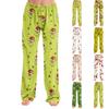 Pyjamasbukser Nattøy Fritidssnor Elastisk midje Bukser Komfortable Rette Yoga Løse Bukser