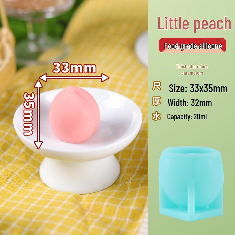 3D Mini Fruit Popsicle Mold - Mango, Peach, Lychee, Strawberry, Cantaloupe, Orange
