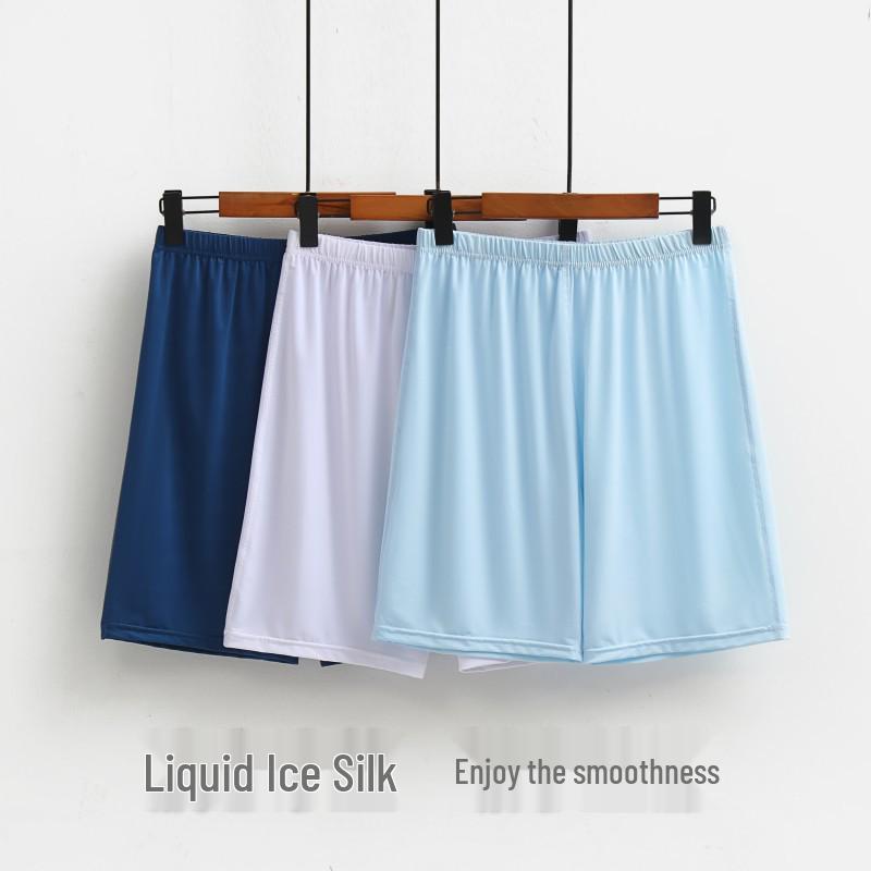 Liquid Ice Silk Ultra-Thin Men's Summer Sleep Shorts: Breathable, Cool, Stretchy Beach Pants