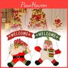 Whimsical Christmas Door Hanger With Cheerful Characters Perfect For Holiday Home Decor