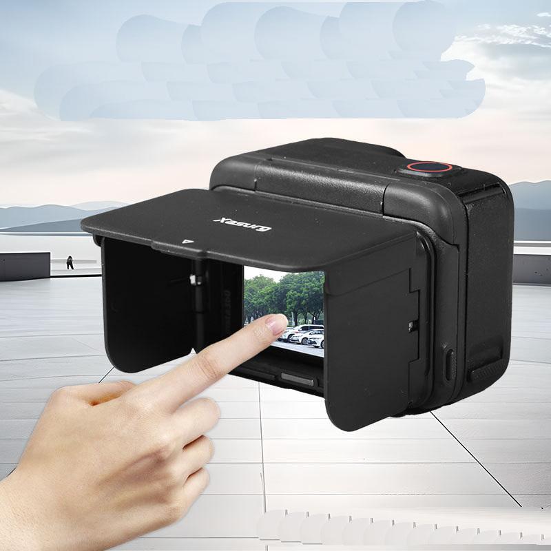 1 Set Camera Parts Magnetic Screen Hood For Insta360 Ace Pro/Ace Pro 2 Protective Anti-Glare Sun Shade Waist-Level Viewfinder