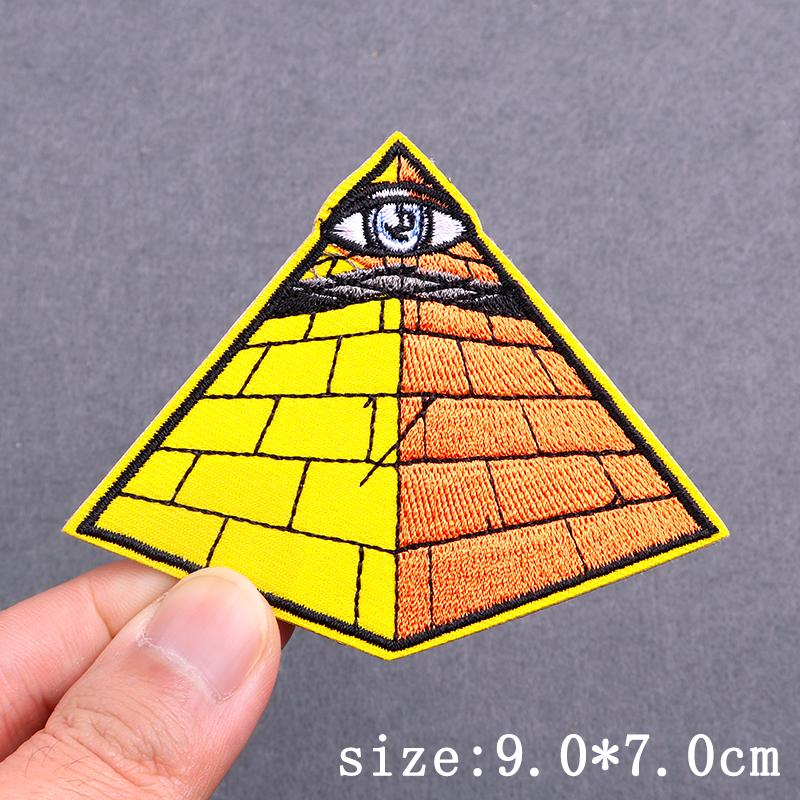 Hip Hop Punk Embroidery Patch Iron On Patches For Clothing Skull Animal Embroidered Patches For Clothes Stripe Badges Stickers