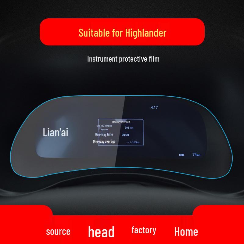 Toyota Highlander & Prado Navigation Screen Tempered Film - HD Car Interior Protection