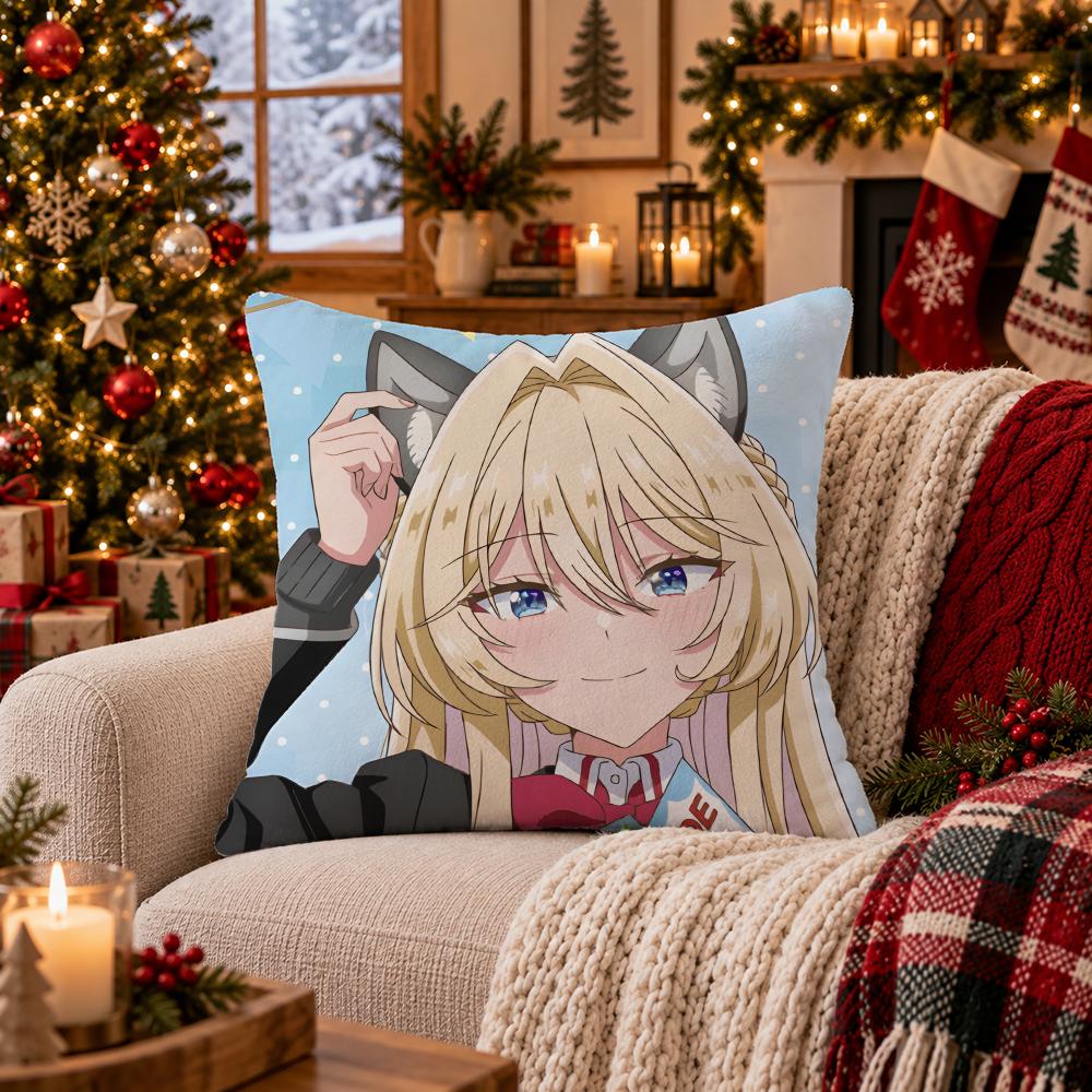 Anime Watanare Cushion Cover Cushion Cover Soft Plush Cushion Covers Fluffy Throw Pillow Cases For Sofa Bedroom