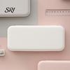 Pressure-resistant Pencil Holder Stationery Box Portable Thin Large Capacity Macaron Color Travel-friendly Container Case with Partitioned Storage
