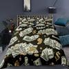 Luxury Us Dollar Banknotes 3D Print Bedding Cover Pillowcase Franklin Portrait Style Quilt Cover Home Textiles Duvet Cover Sets