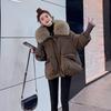 Fashion Short Loose Cotton Coat with Large Fur Collar Thickened Clothes