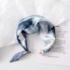 Lightweight Pearl Decoration Scarf Polyester Silk Scarf Luxury Magnetic Buckle Scarf  Daily Wearing