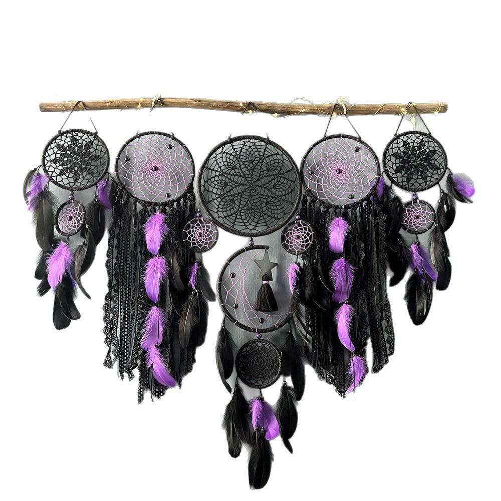 Indian Dream Catcher Feather Pendant Wind Chime - Indoor Tassel Wall Hanging Decor