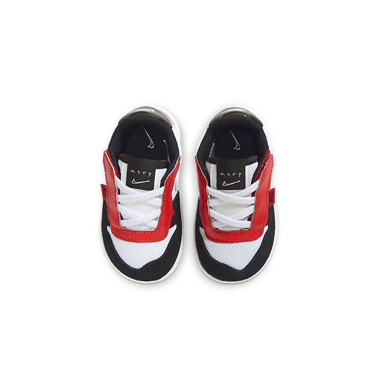 Nike Squash Type Low top Skateboard Shoes Black White Red Infant And Toddler CJ4121-101