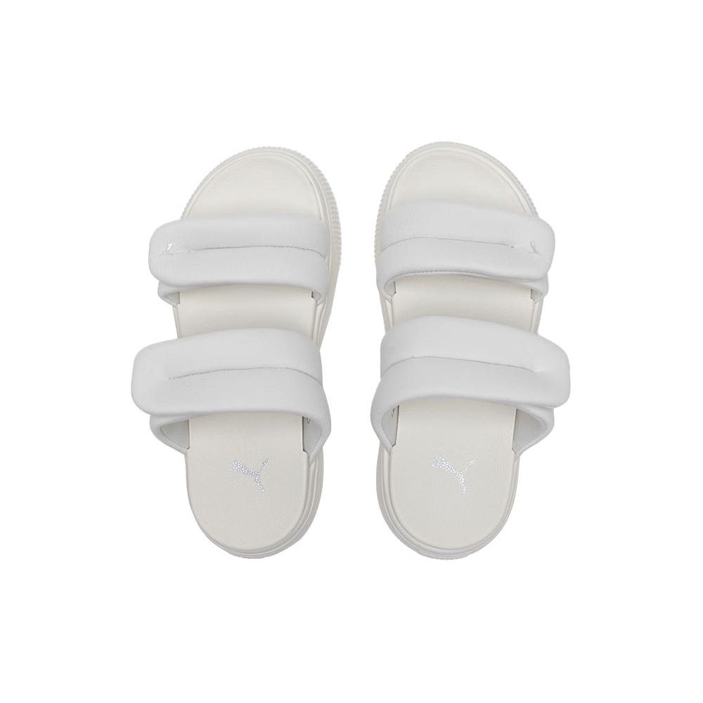 Puma Mayu Puffy Slides Breathable Durable One-Strap Sandals Women Slides White 399450-01