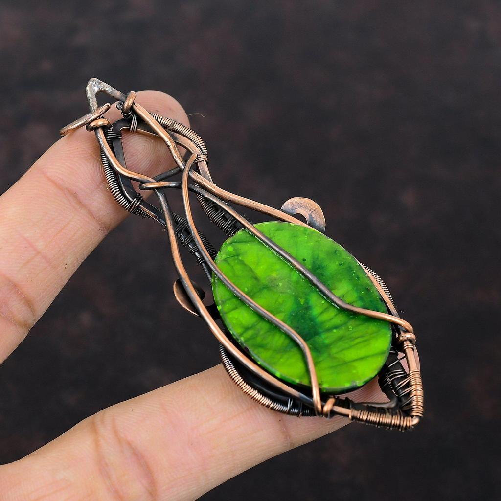 Multi Fire Labradorite Pendant Copper Wire Wrapped Jewelry Gemstone Pendant Labradorite Jewelry Handmade Pendant Copper Pendant Gift For Him