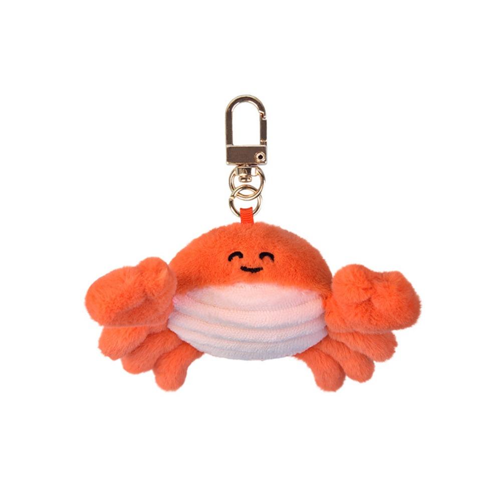 Soft Fluffy Sea Keyring Kawaii Cartoon Plush Pendant Bag Charm Ocean Animal Keychain Home Decor