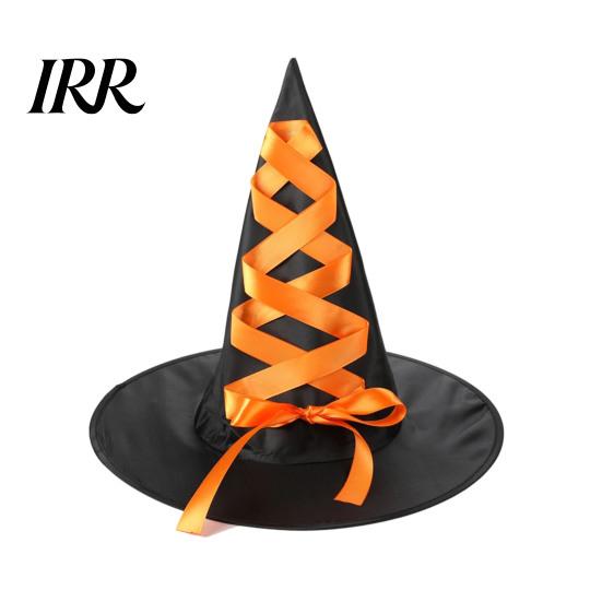 Creative Halloween Witch Hat, Reusable Oxford Cloth Pointed Wizard Hat for Costume, Carnival, Masquerade, Cosplay Party Black