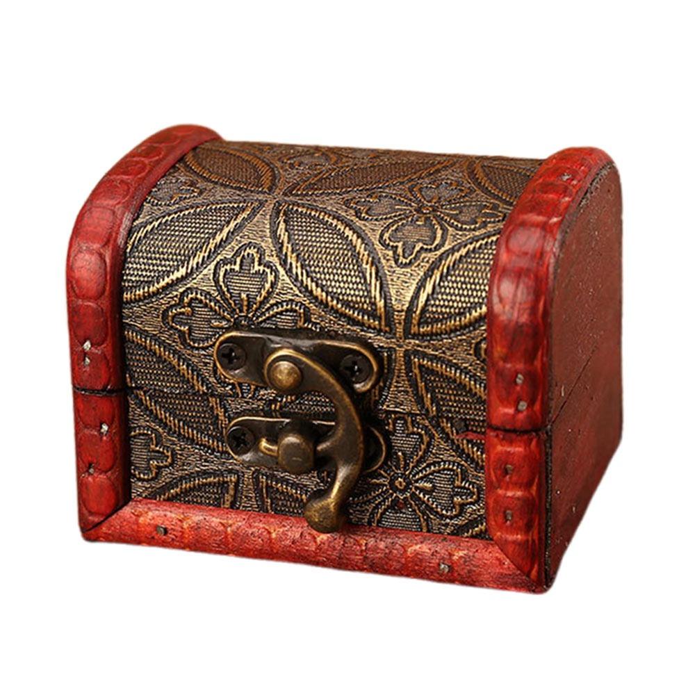 

Brown Jewelry Box Chinese Style Treasure Box High Quality Vintage Mini Box Desktop Ornament 4