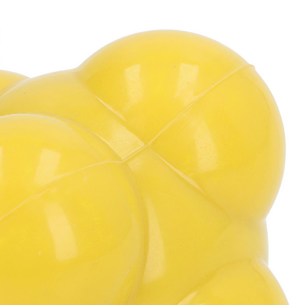 Hexagonal Shape Agility Ball Natural Rubber Reflex Trainer Reusable Reaction Ball  Sports Training жёлтый