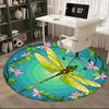 Stained Dragonfly Office Carpet Chair Mats, Home Decor, Sofa Rug, Office Carpet Gift for All Rooms1118158a