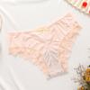 Women's Sexy Panties Color Lace Lace Cross Strap Mid Waist Briefs