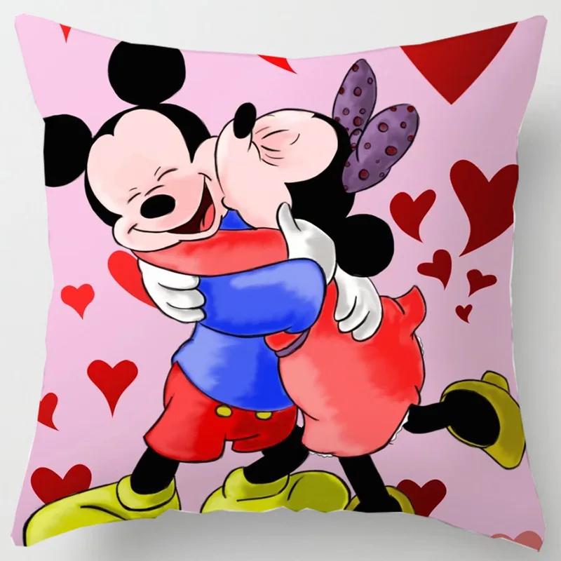 Disney Pillowcase Mickey Minnie Mouse Pillow Case \ Toys Home Decoration Gift 45x45cm