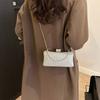Premium Texture Acrylic Pressure Shell Solid Color Clip Buckle Women's Chain Small Square Bag 23 Winter New Shoulder Messenger Bag