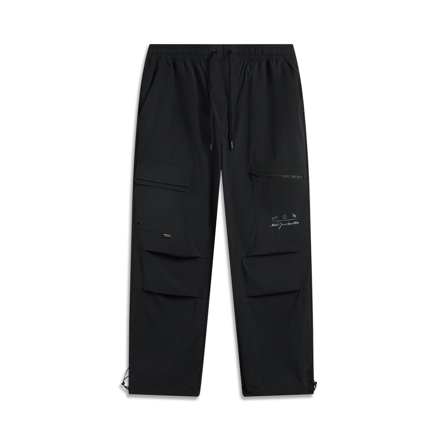 

Li Ning Wade Series Повседневные Простые Однотонные Прямые Свободные Трикотажные Спортивные Штаны Мужские брюки Черный AKXV017-1 S