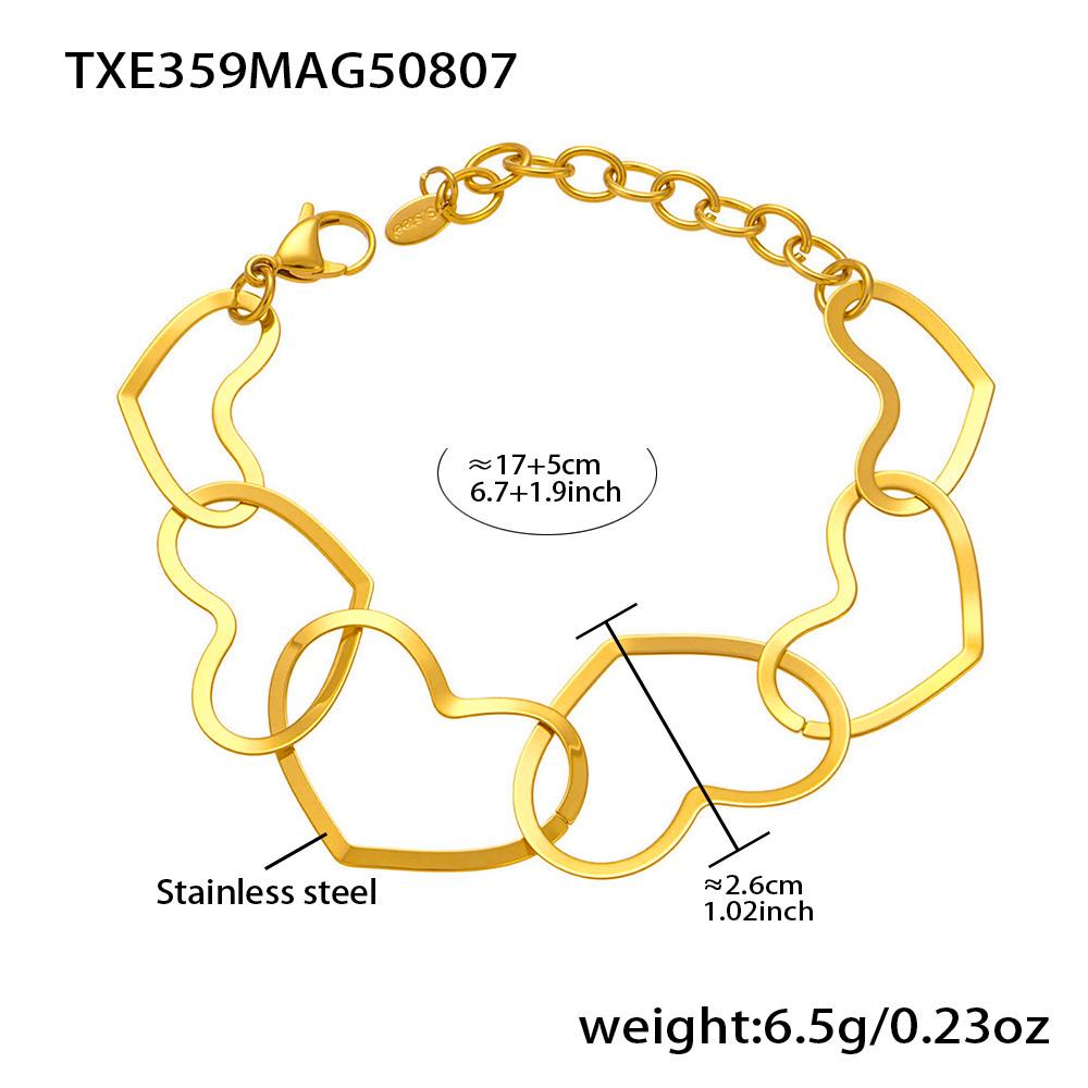 Thick Chain Necklace Bracelet Earrings In Stainless Steel With 18k Gold Plated Necklaces Bracelets Dangle Earring Set For Women