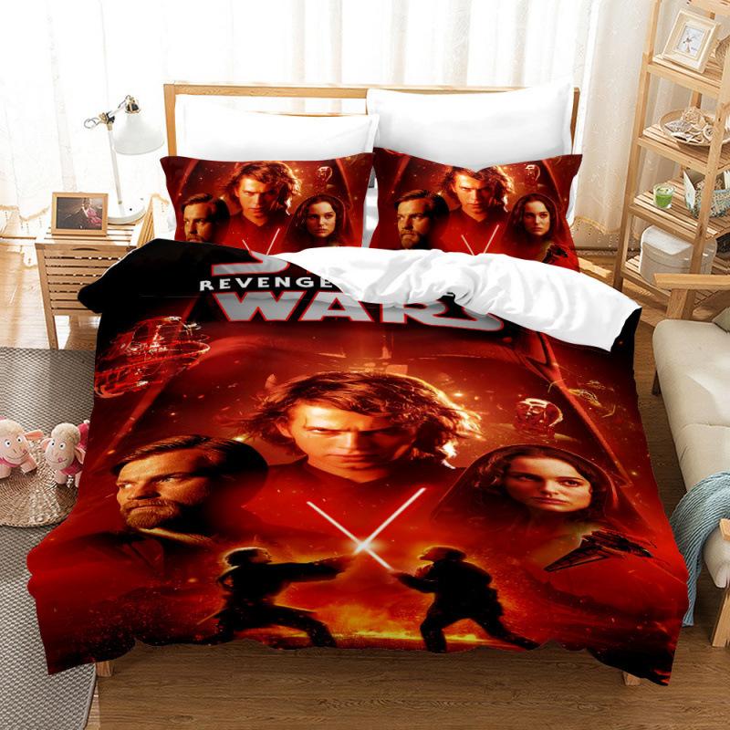 Star Wars Digital Printing Three-Piece 3D Home Textile Quilt Cover
