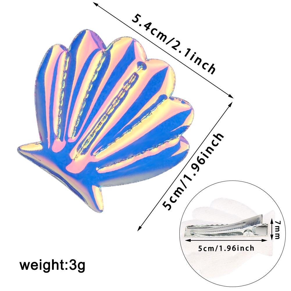 Sea Shell Hair Clip Mermaid Sea Shell Hair Accessories Multicolor Headpiece Beach Sea Shell Hair Pins Sequin Glitter Hair Clips
