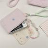 Kawaii Mini Earphone Storage Bag Stripe Snap Button CCD Camera Storage Bag Star Card Key Purse For Women Girls