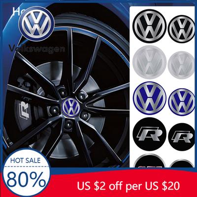 2026 Hot For VOLKSWAGEN VW 4PCS 56/60/65mm Car Wheel Hub Caps Emblem Stickers Hubcap Badge Decals Accessories For Volkswagen VW