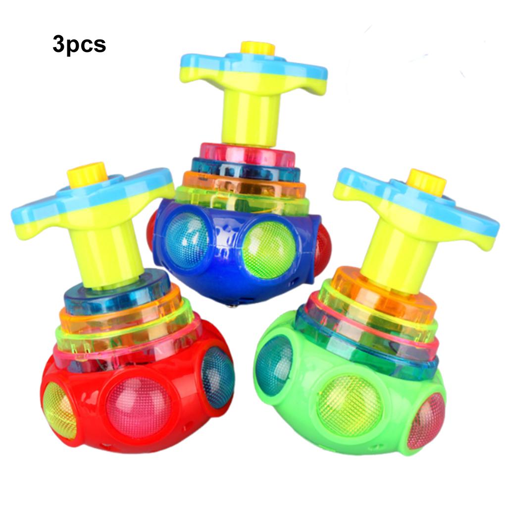 3pieces Gyroscope Toy Spinnings Tops 3pack/lot Wooden Autisms 3pcs Light Up Popular For Favors And Prizes Autisms