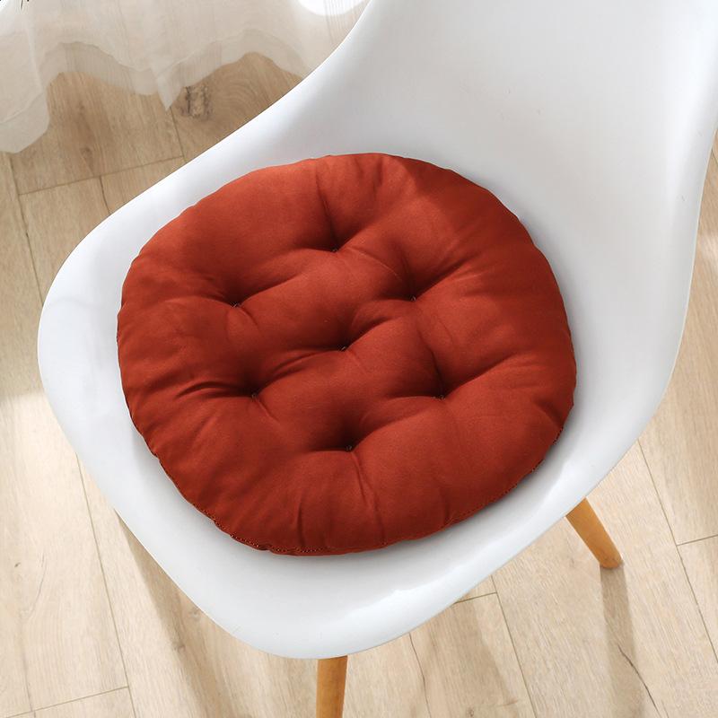Round Solid Color Chair Cushion Seat Pad Soft Comfortable Sofa Pillow Office Home Decor Floor Mat for Dining Living Room