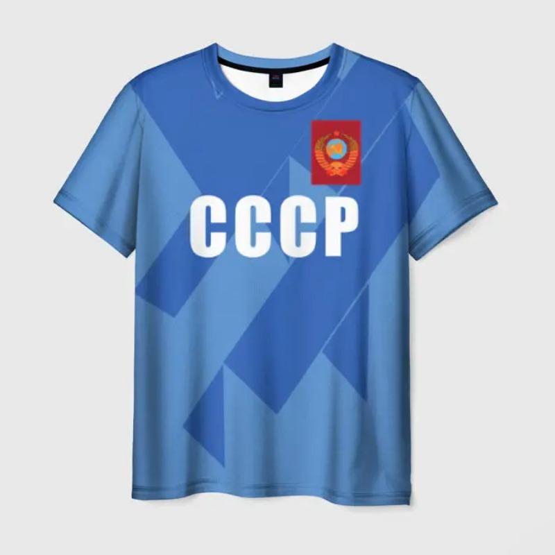 Vintage Russian Men's 3D Printed T-Shirts Fashion Soviet Union Pattern Short Sleeve Tee Shirt Street Tops Clothing Shirt