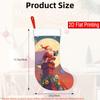 Christmas Decoration Fireplace Hanging Stocking 1pc Santa Claus In Chimney Christmas Stocking Decoration - -Fr