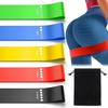 5 Pack Mini Resistance Bands Set, Latex Elastic Workout Bands for Gym Fitness Yoga Pilates Rehabilitation Training, 5 Levels of Difficulty, Multicolor