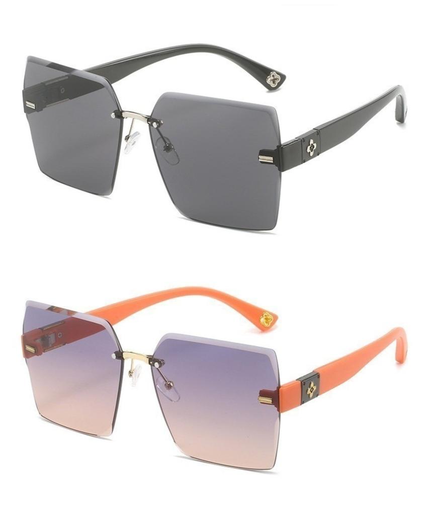 Korean Square Frameless Frame Gradient Lens Sunglasses Women/Men