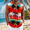 Men's Casual Hawaiian Sleeveless Vest