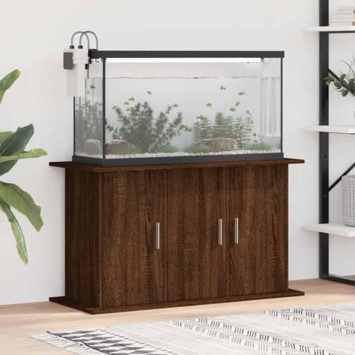 VidaXL Support d'aquarium chêne marron 101x41x58 cm bois d'ingénierie 833638