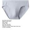 Men Summer Briefs Mid-rise Elastic Waistband Panties Solid Color U-convex Breathable Underwear for Daily Wear Sleep