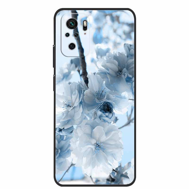 Für Xiaomi Poco M5s Hülle Luxus TPU Weiches Silikon Handy Rückseite für PocoM5s Stoßfest Blumen Niedliche Cartoon Blumen Neue Hülle
